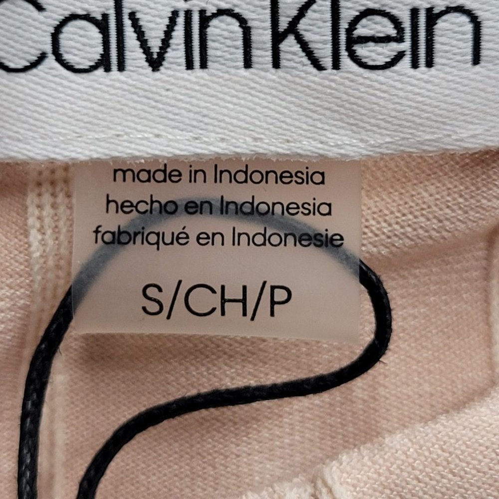 Calvin‎ Klein Womens Top SZ Small Blouse Sleeveless Pleated Neutral Blush - Picture 11 of 13